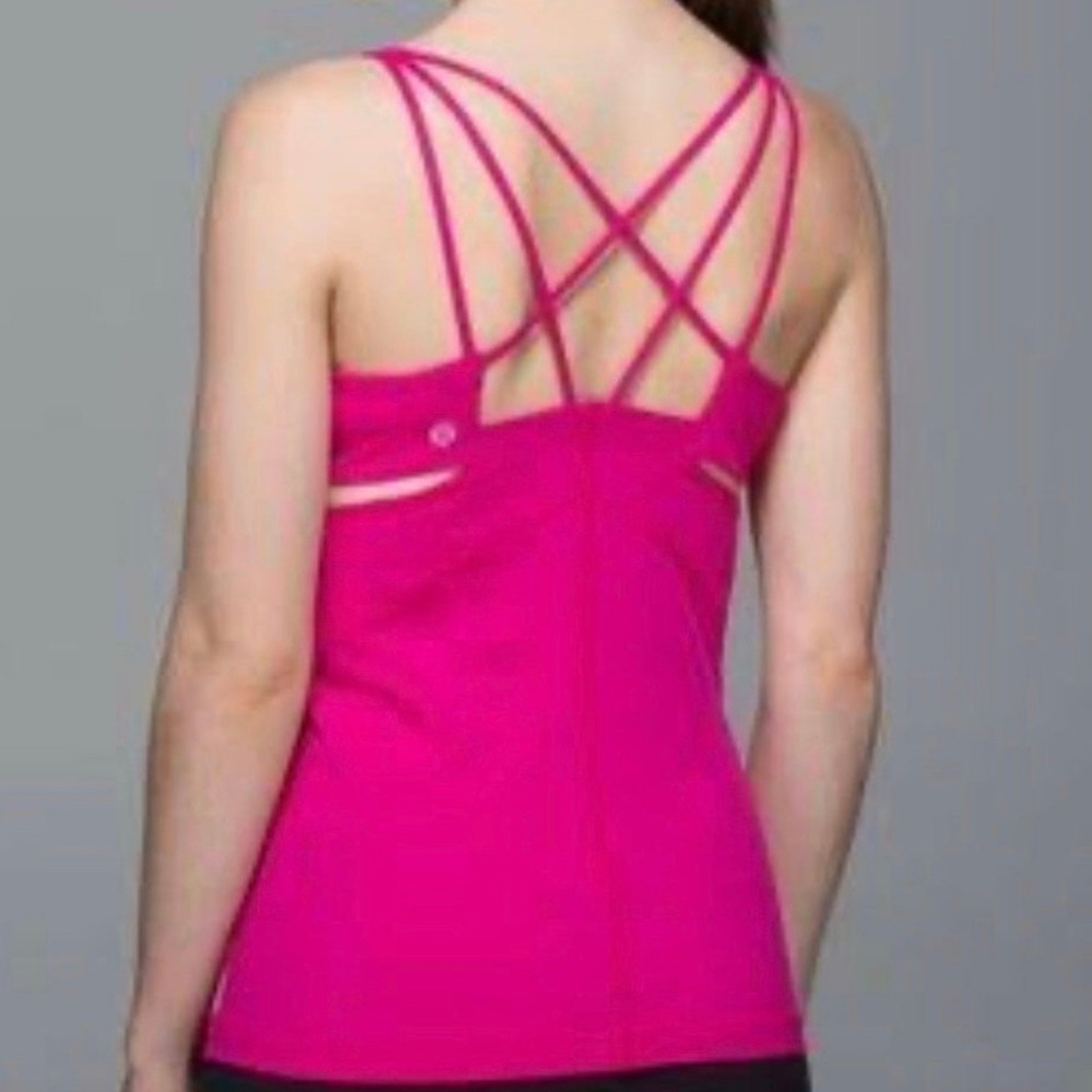 Lululemon Athletica Fuchsia Strappy Tank Top